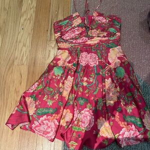 Rococo Sand Pink Floral Halter Dress